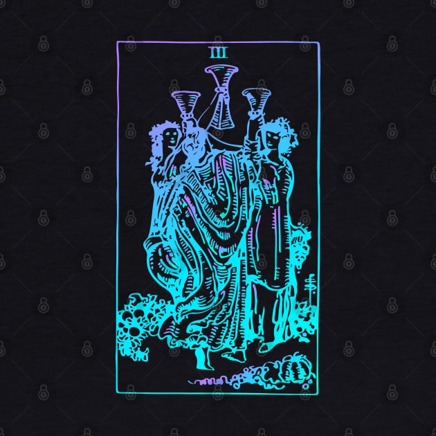3 of Cups Tarot Card Witchy by srojas26
